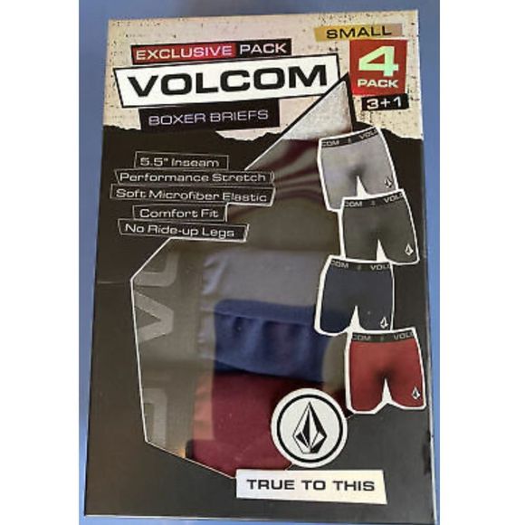 Volcom Stone Boxer Briefs 4 Pack NIB - Picture 2 of 3